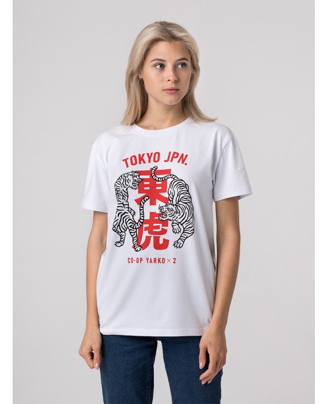Футболка "Тигры" белая