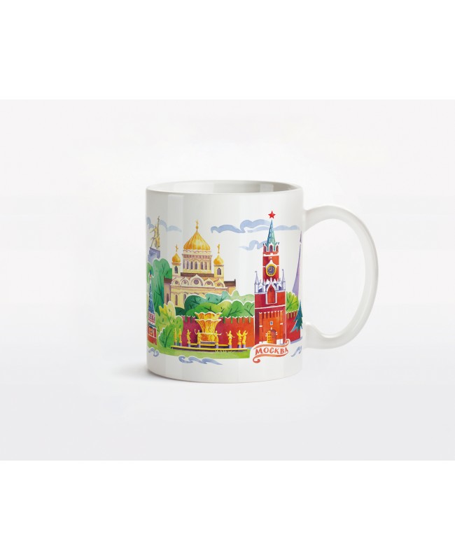 Кружка керамическая "Акварель Москва"