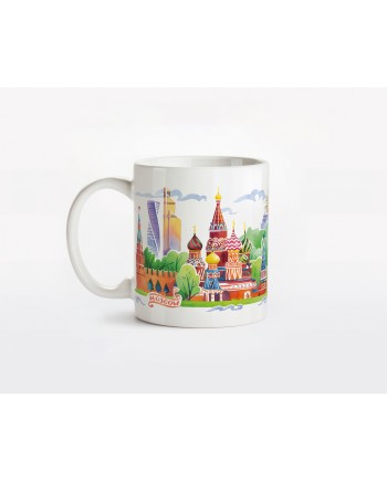Кружка керамическая "Акварель Москва"